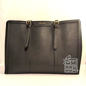 LOVEVOOK Black Laptop Tote Bag Large Capacity for Business Work Office or Travel